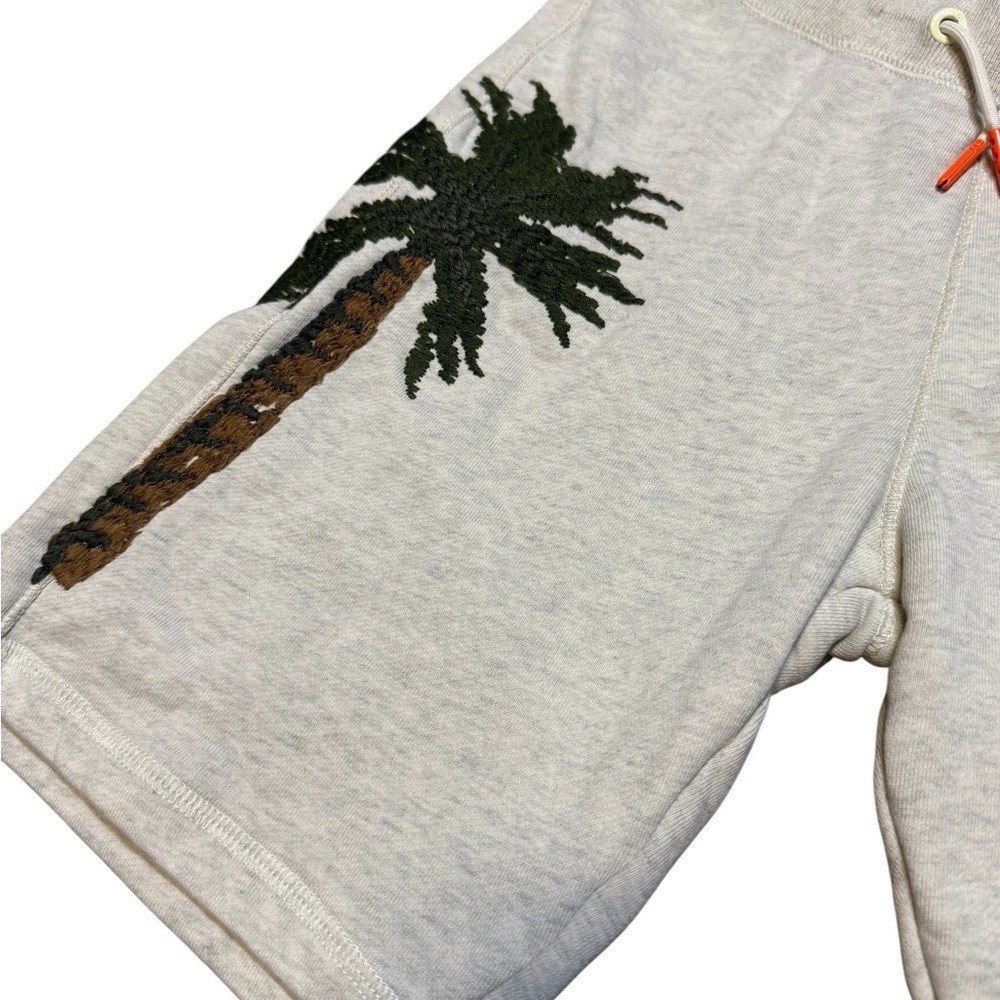 Scotch & Soda Boys Shorts 12/152 Grey Melange Embroidered Cactus Palm SOLD OUT - Picture 2 of 11